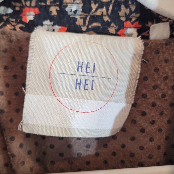 Anthropologie Hei Coat Womens 8 Floral Jacket Blazer Pockets Full Zip Collar - Picture 9 of 12